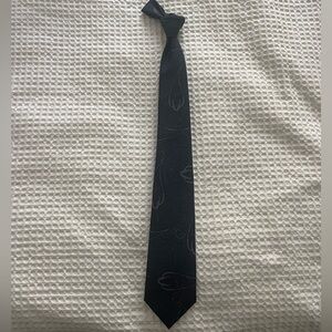 Zegna Dark Blue Paisley Neck Tie